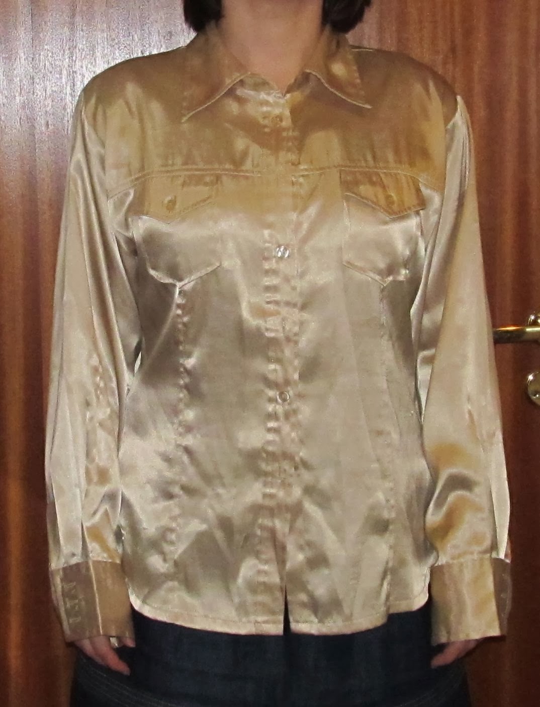 Satinskjorte til kimonobluse
