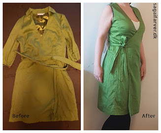 Slåomkjole  – plus slåom og minus ærmer og krave – Improved wrap dress